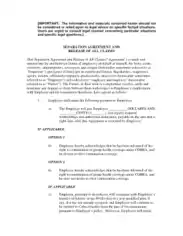 Free Download PDF Books, Standard Employee Separation Agreement Template
