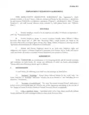 Employment Seperation and Termination Agreement Template