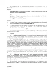 Confidentiality and Nondisclosure Agreement Template