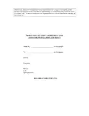Sample Mortgage Assignment Agreement Template