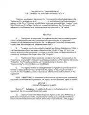 Commercial Loan Modification Agreement Template