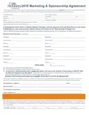 Marketing and Sponsorship Agreement Template