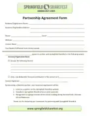 Free Partnership Agreement Form Template
