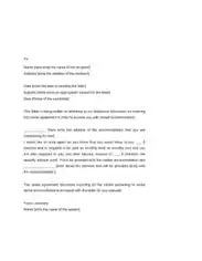 Rental Agreement Letter Free Template