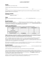 Sample Lease Agreement Free Template