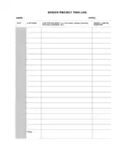 Free Download PDF Books, Time Log of Senior Project Template