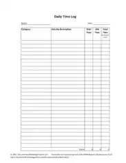 Free Download PDF Books, Time Trackings Template