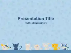 Free Download PDF Books, Cats Background PowerPoint Template