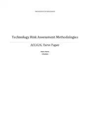 Technology Risk Assessment Methodologies Template
