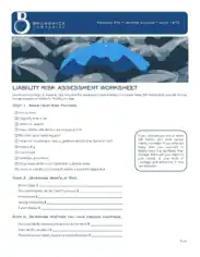 Free Download PDF Books, Liability Risk Assessment Worksheet Template