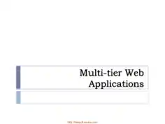 Multi-Tier Web Applications – ASP.NET Lecture 12