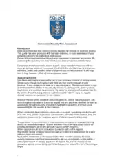 Commercial Security Risk Assessment Template
