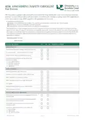 Free Download PDF Books, Event Risk Assessment and Safety Checklist Template