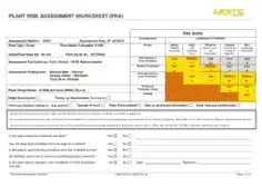 Free Download PDF Books, Plant Risk Assessment Worksheet Form Template