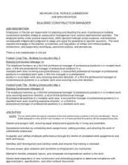 Free Download PDF Books, Building Construction Manager Job Description Template