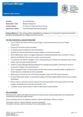 Sample Job Description for Contract Manager Template