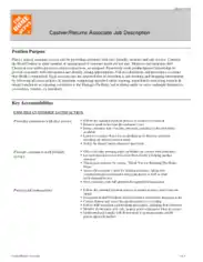 Free Download PDF Books, Cashier Returns Associate Job Description Template
