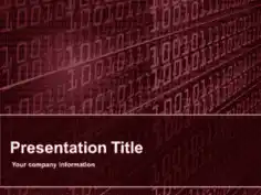 Free Download PDF Books, Technology Red Binary PowerPoint Template