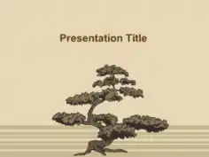 Free Download PDF Books, Bonsai Tree PowerPoint Template