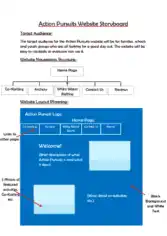 Action Pursuits Website Layout Storyboard Template
