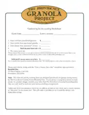 Free Download PDF Books, Fundraising Kit Accounting Worksheet Template