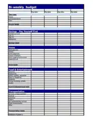 Free Download PDF Books, Bi Weekly Budget Worksheet Template