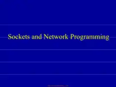 Sockets And Network Programming – Java Lecture 24