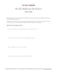 Weekly Reflection Worksheet Template