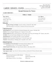 Sample Nursing CV Template