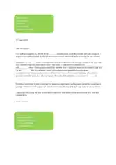 CV Letter Example Template