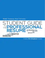 Student Professional CV Sample Template