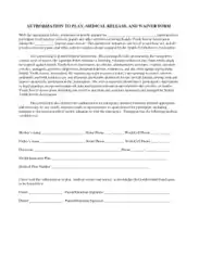 Generic Medical Release Form Template