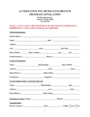 Work Release Application Form Template