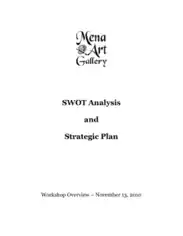 Art Gallery SWOT Analysis And Strategic Plan Template