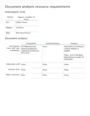 Free Download PDF Books, Document Analysis Resource Requirement Template