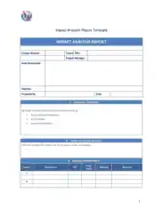 Impact Analysis Report Example Template