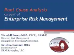 Root Cause Analysis of Risk Management Template