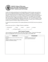 College Of Pharmacy SWOT Analysis Sample Template
