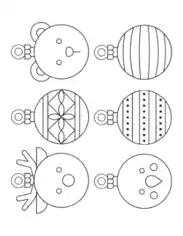 Free Download PDF Books, Christmas Ornaments Bauble Color P3 Coloring Template