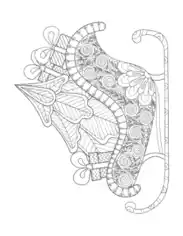 Free Download PDF Books, Christmas Sleigh Tree Gifts Coloring Template