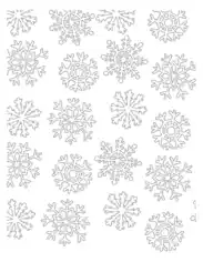 Free Download PDF Books, Christmas Snowflakes Coloring Template