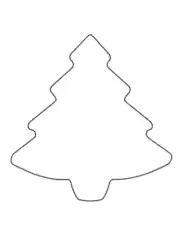 Christmas Tree Basic Outline Free Coloring Template