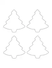 Christmas Tree Basic Outline Small Free Coloring Template