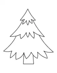 Christmas Tree Layered Free Coloring Template
