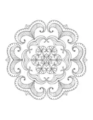 Snowflake Intricate 4 Coloring Template