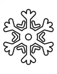 Snowflake Simple Outline 1 Coloring Template