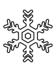 Snowflake Simple Outline 17 Coloring Template