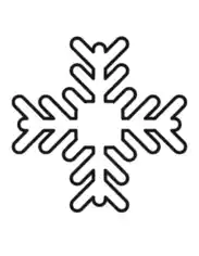 Snowflake Simple Outline 25 Coloring Template