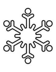 Snowflake Simple Outline 31 Coloring Template