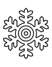 Snowflake Simple Outline 34 Coloring Template